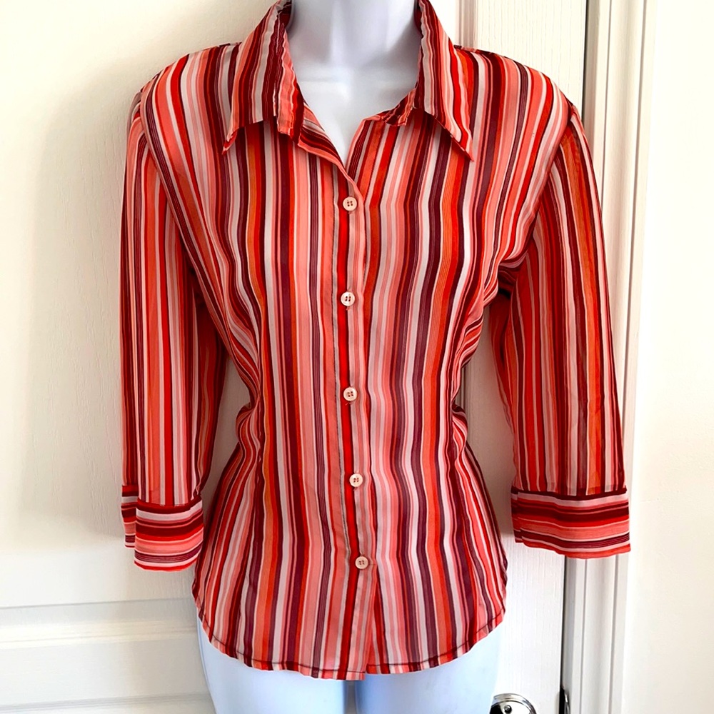 Sheer shirt 3/4 sleeve size M